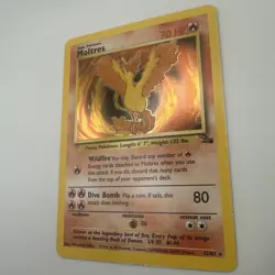 Moltres (12) Holo Rare Fossil 12/62 Pokemon MP/HP - Image 3