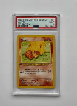 2002 POKEMON NEO DESTINY 1ST EDITION #91 VULPIX PSA 9 MINT! - Image 1