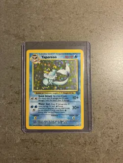 Pokemon Vaporeon Holo Rare Jungle Base Set #12/64 - Image 1