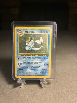 Pokemon Vaporeon Holo Rare Jungle Base Set #12/64 - Image 2