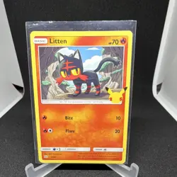 Pokemon TCG Litten McDonald's 25th Anniversary Promo Regular 15/25 Basic 70 HP - Image 1
