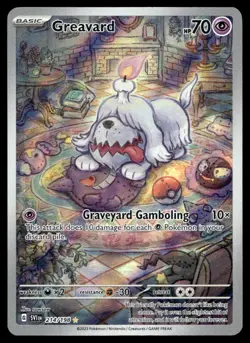 NM SV01: Scarlet & Violet Base Set Greavard Illustration Rare 214/198 Pokemon TC - Image 1