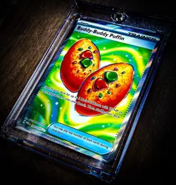 Pokemon TCG Buddy-Buddy Poffin 167/132 Mega Evolution Secret Rare Holo Trainer - Image 1