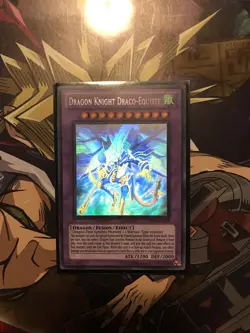YUGIOH DRAGON KNIGHT DRACO-EQUISTE DREV-EN038 UNLIMITED GHOST RARE - Image 1