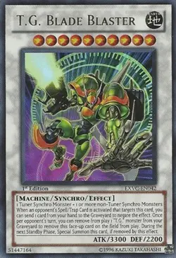 Yugioh! MP T.G. Blade Blaster - EXVC-EN042 - Ultra Rare - 1st Edition Moderately - Image 1