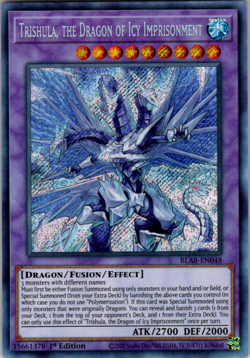 Trishula, The Dragon of Icy Imprisonment Yu-Gi-Oh BLAR-EN048 Secret Rare 1st NM - Image 1