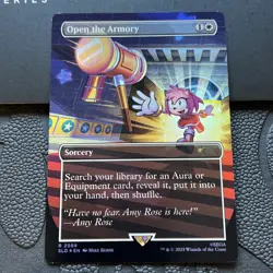 Open the Armory #2089🌈 FOIL MTG SLD X Sonic Card In Hand Ready To Ship - Image 2