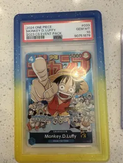 One Piece PSA 10 Monkey D. Luffy Championship 25th Anniversary Foil Promo 033 - Image 1
