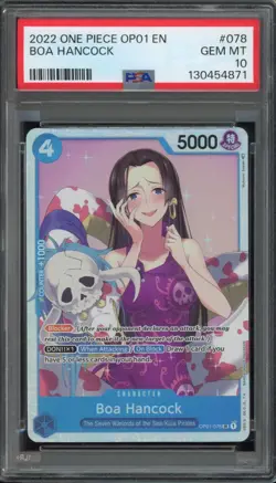 Boa Hancock One Piece Romance Dawn 2022 OP01-78 PSA 10 #078 - Image 1