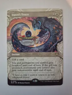 1x Dawn's Truce - BLB #295 | NORMAL | NM | MTG | BORDERLESS | SHOWCASE NM x1 - Image 1