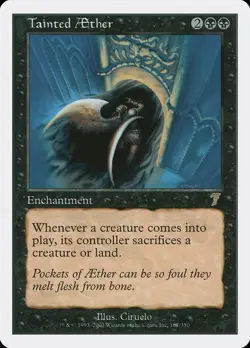Tainted Aether 7th Edition NM Black Rare MAGIC THE GATHERING MTG CARD ABUGames - Image 1