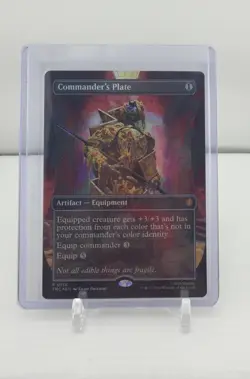 Commanders Plate 0135 - Exclusive Pizza Box Promo Extended Alt Art Foil MTG TMNT - Image 1