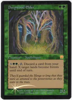 Deepwood Elder 1999 Mercadian Masques FOIL Green Rare Creature MTG NM AZ2 - Image 1