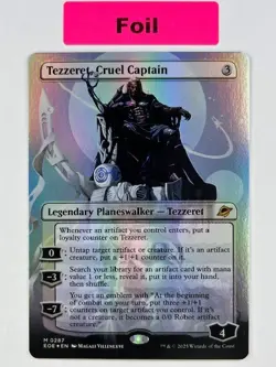 1x MTG Tezzeret, Cruel Captain (Borderless Foil) Edge of Eternities - NM # 287 - Image 1