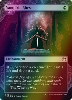 Vampiric Rites FOIL, Wilds of Eldraine Enchanting Tales, MTG WOE NM/M - Image 1