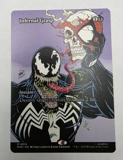 MTG Infernal Grasp (Borderless) Marvel Universe Regular NM Unplayed - Image 1