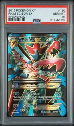 M Scizor EX 120/122 Full Art Pokemon XY Breakpoint #120 Mega GEM MINT PSA 10 - Image 1