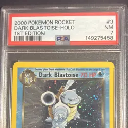 Pokemon Dark Blastoise Team Rocket 1st Edition Holo 3/82 PSA 7 2000 - Image 3