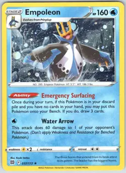 Empoleon 037/172 Cosmos Holo Rare Brilliant Stars Pokemon NM - Image 1