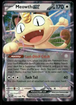 Pokemon Cards Meowth ex 062/088 Perfect Order Double Rare NM *6 - Image 1