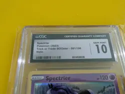 CGC 10 Gem Mint - Spectrier Holo - Pokemon Trick or Trade 2023 - #081/196 - Image 2