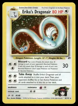 *MON NIGHT* Erika's Dragonair 4/132 Gym Heroes Holo Rare - Image 1