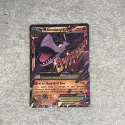Pokemon M Aerodactyl EX Holo Black Star Promo XY XY98 210 HP Rock Drill Dive - Image 2