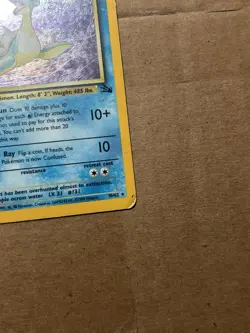 Pokemon TCG Lapras Fossil 10 Holo Unlimited Rare DMG Condition - Image 2