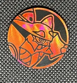 Pokemon Coin Volcanion Chilling Reign Sword & Shield Blister Pack Red NM - Image 1