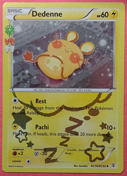 Pokemon TCG Dedenne RC10/RC32 Generations Radiant Collection Holo Uncommon 60HP - Image 1