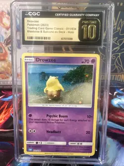 Pokemon Drowzee 011/034 Holo CLB Classic Collection Deck - CGC Pristine 10 - Image 1