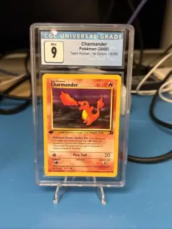 Pokemon Charmander Team Rocket 1st Edition CGC 9 - Image 1