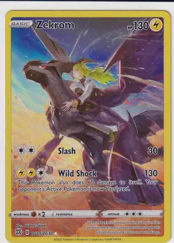 Zekrom - TG05/TG30 Holo Rare Brilliant Stars Pokemon TCG Near Mint - Image 2
