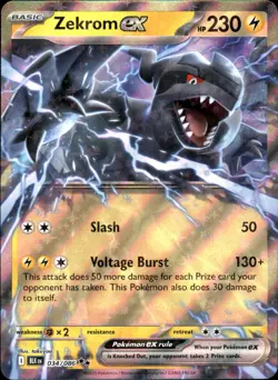 Zekrom ex 034/086 Double Rare - Pokemon SV: Black Bolt 2025 NM - Image 1