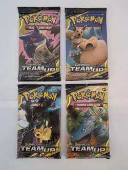 4x Pokemon team up booster pack - Art Set - Image 1
