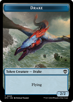 DRAKE // BOAR TOKEN x4 mtg NM-M Commander Outlaws Of Thunder Junction - Image 1