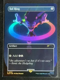 Magic the Gathering MTG Sonic Secret Lair Sol Ring Rainbow Foil SP - Image 1
