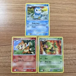 Pokemon TCG Chimchar Piplup Turtwig Sinnoh Starters Lot - Image 1