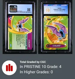 🔥2004 Topps Pokemon Advanced Challenge Golbat #30 CGC PRISTINE 10 POP 4!🔥 - Image 3
