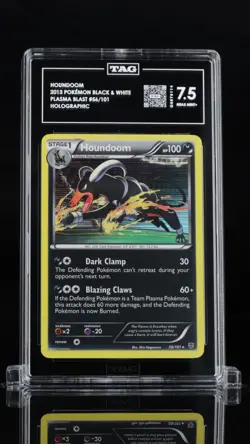 HOUNDOOM - 2013 POKEMON BLACK & WHITE #56/101 PLASMA BLAST HOLO [TAG 7.5] - Image 1