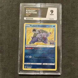 Pokemon TCG Radiant Blastoise Holo Card Pokemon Go 018/078 Ace 9 - Image 1