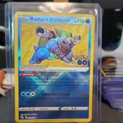 Pokemon TCG Radiant Blastoise Holo Card Pokemon Go 018/078 Near Mint - Image 1