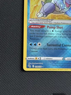 Pokemon TCG Radiant Blastoise Holo Card Pokemon Go 018/078 Near Mint - Image 5