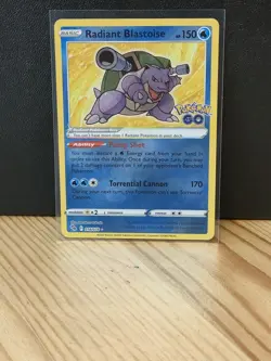 Pokemon TCG Radiant Blastoise Holo Card Pokemon Go 018/078 - Image 1