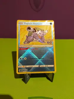 Pokemon TCG Radiant Blastoise Holo Card Pokemon Go 018/078 Mint - Image 1