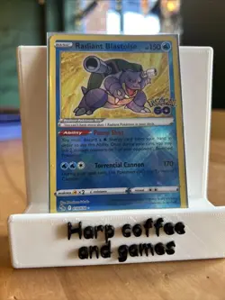 Pokemon TCG Radiant Blastoise Holo Card Pokemon Go 018/078 - Image 1