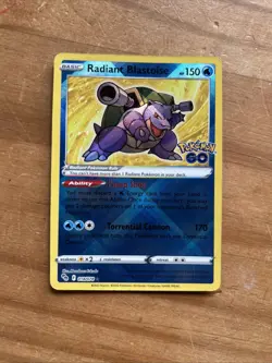 Pokemon TCG Radiant Blastoise Holo Card Pokemon Go 018/078 - Image 3