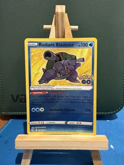 Pokemon TCG Radiant Blastoise Holo Card Pokemon Go 018/078 - Image 1