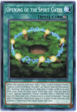 Yugioh - Opening of the Spirit Gates SDSA-EN020 1st Edition - Structure Deck: Sa - Image 1