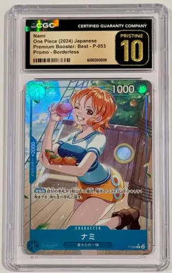 2024 One Piece Nami P-053 Premium Booster Best Promo CGC 10 Pristine Borderless - Image 1